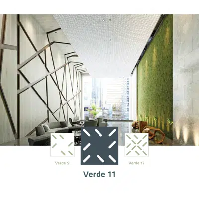 imazhi i Acoustic & Esthetic PRÉGYMÉTAL Ceiling - CREATEX VERDE - Siniat