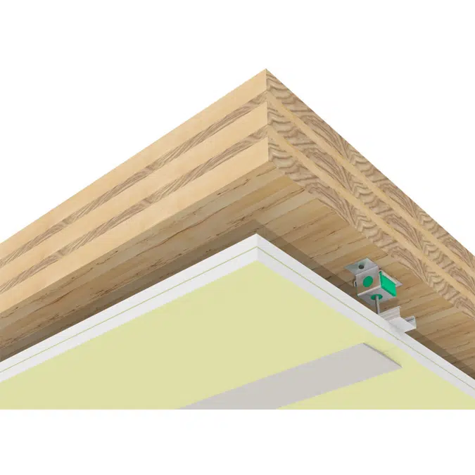 Plafond Siniat REI 60 : Protection feu des planchers CLT