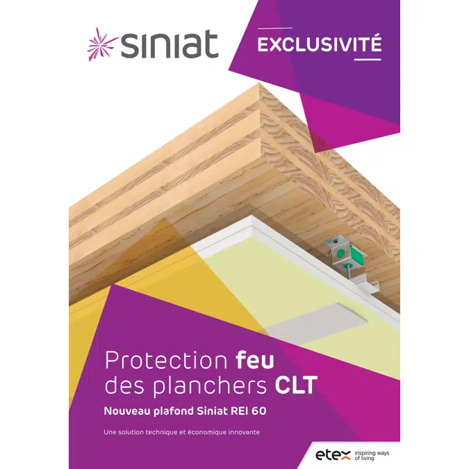 Plafond Siniat REI 60 : Protection feu des planchers CLT