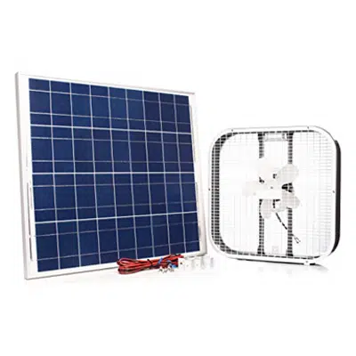 画像 Amtrak Solar 20-Inch Solar Box Fan with 75-Watt Solar Panel