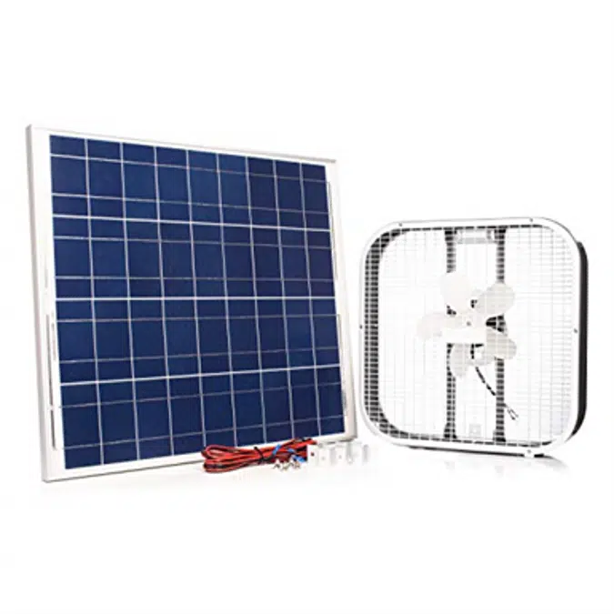 Amtrak Solar 20-Inch Solar Box Fan with 75-Watt Solar Panel