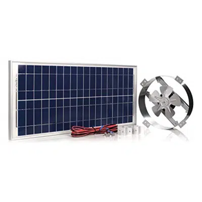 изображение для Amtrak Solar 40-Watt Galvanized Steel 14-Inch Solar Attic Fan