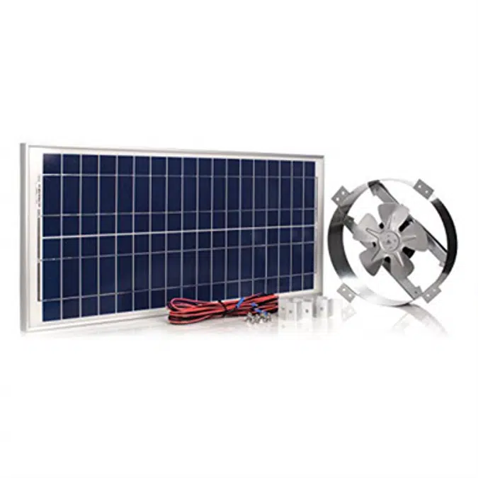 Amtrak Solar 40-Watt Galvanized Steel 14-Inch Solar Attic Fan