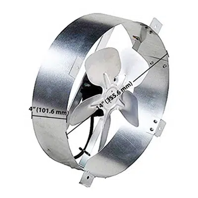 Image for Amtrak Solar 14-Inch Galvanized Solar Fan