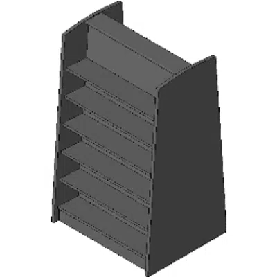 画像 Bookcase Dual Sided Tapered Display Book Shelf