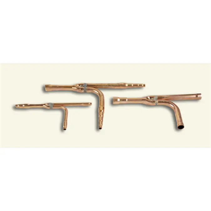 BIM objects - Free download! Outdoor unit side branch pipe set (3 PIPE ...