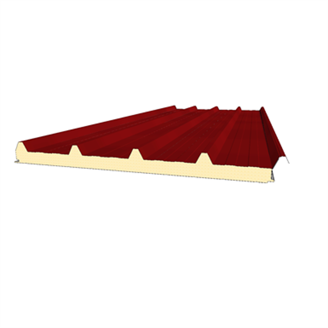 BIM object - ดาวน์โหลดฟรี! 5 Rib Roof Panel PUR/PIR (P5G) | BIMobject