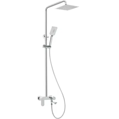 imazhi i Alpinia, Shower column, with bathtub mixer - movable spout