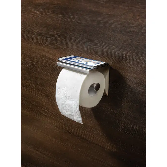 Round, Toilet paper holder - with shelf