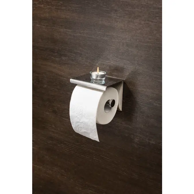 Round, Toilet paper holder - with shelf