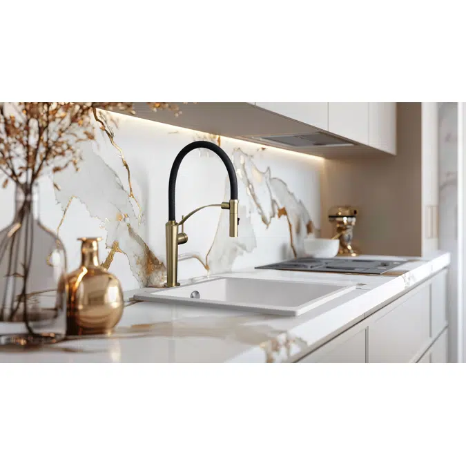 Corda, Kitchen tap, with elastic spout - 2 stream types