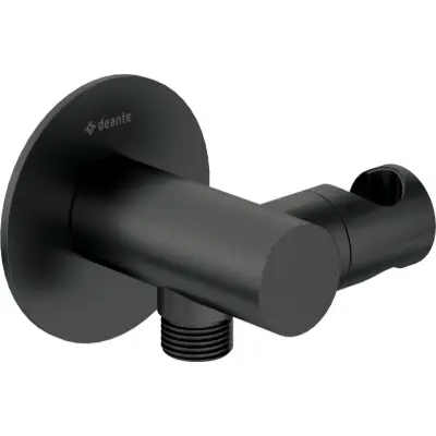 Image for Silia, Angled hose connector, round, with hand shower holder