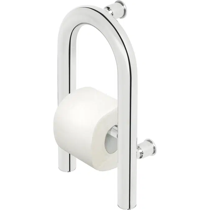 Vital, Wall-mounted grab bar with space for toilet paper - 2in1