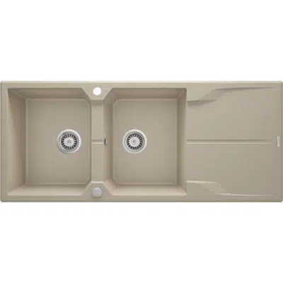 รูปภาพสำหรับ Andante, Granite sink, 2-bowl with drainer