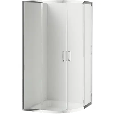 Image pour FUNKIA Shower cabin, half round, 90x90 cm