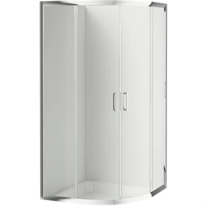 FUNKIA Shower cabin, half round, 90x90 cm