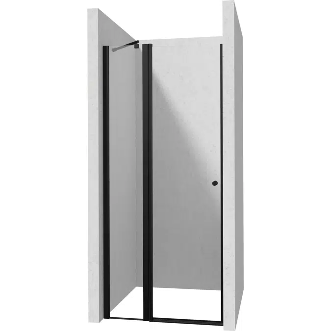 BIM objects - Free download! Kerria Plus, Shower door 80 cm - hinged ...