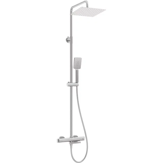 Shower column with bathtub mixer thermostatic