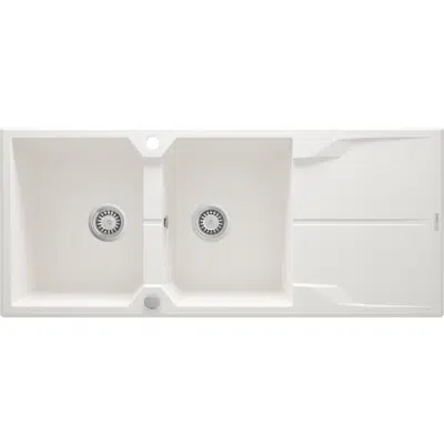 Image for Andante, Granite sink, 2-bowl with drainer