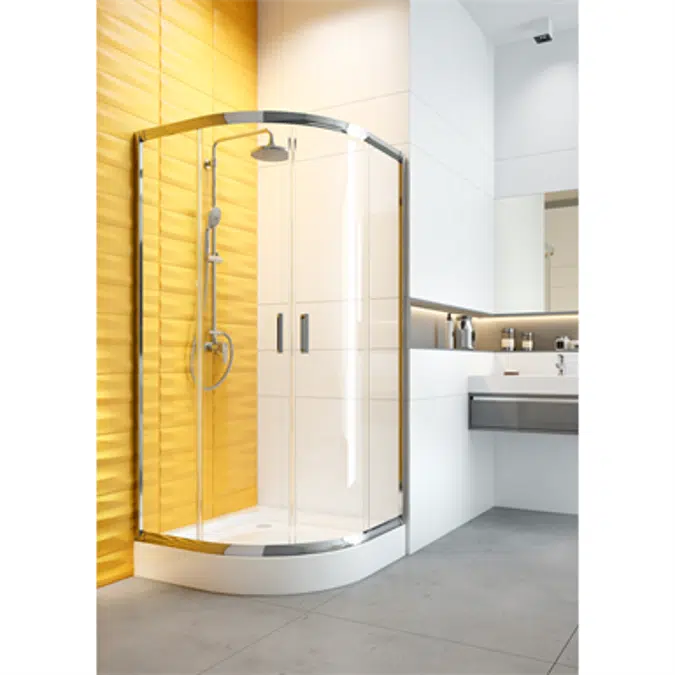 FUNKIA Shower cabin, half round, 80x80 cm