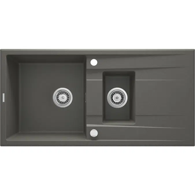 Eridan, Granite sink, 1.5-bowl with drainer