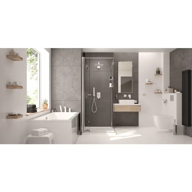 Kerria Plus, Shower wall / walk-in 90 cm