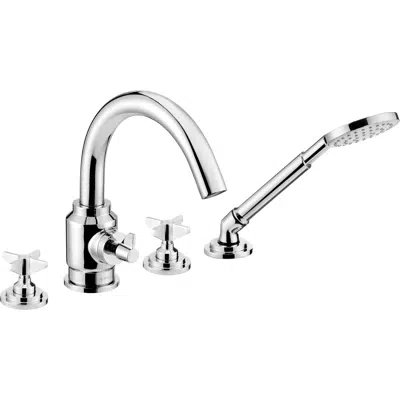 Image pour Temisto, Bath mixer, 4-hole, with shower set