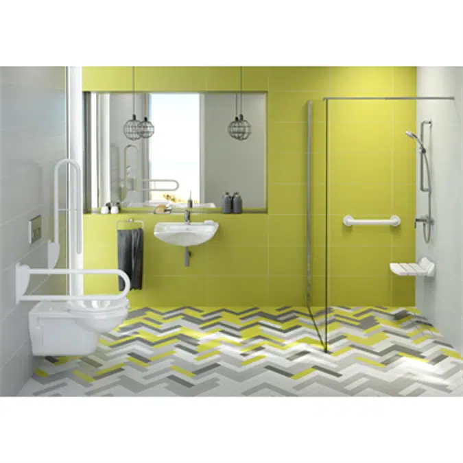 VITAL Ceramic washbasin, wall-mounted, for people with reduced mobility