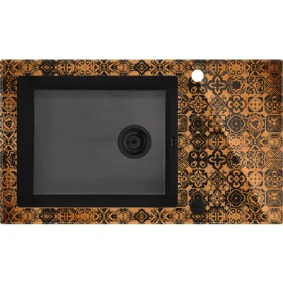 Image pour Capella Precious, Glass-Granite sink, 1-bowl with drainer
