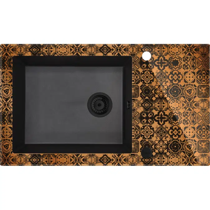 Capella Precious, Glass-Granite sink, 1-bowl with drainer