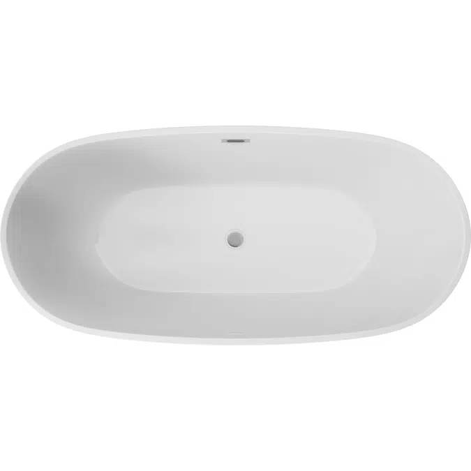 Alpinia, Acrylic bathtub freestanding oval - 150 cm