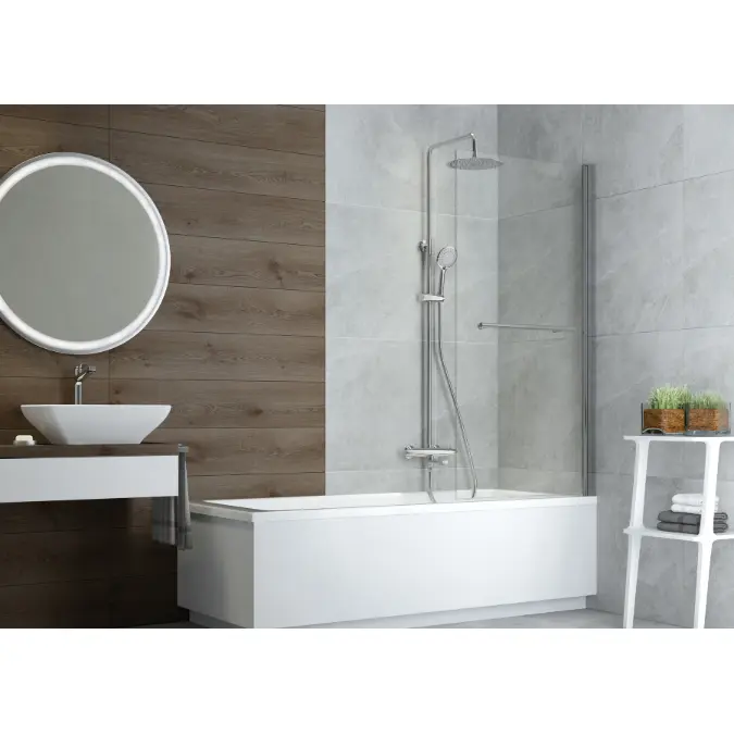 Jasmin, Shower column, with bathtub mixer thermostatic - movable spout