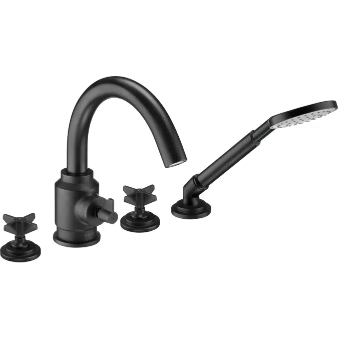 Temisto, Bath mixer, 4-hole, with shower set