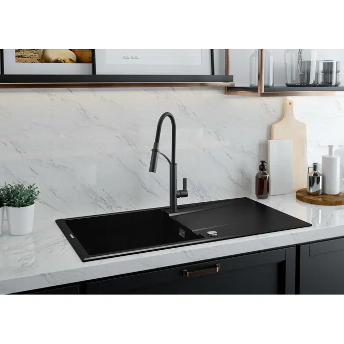 Eridan, Granite sink, 1-bowl with drainer