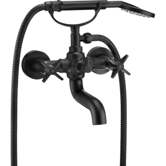 Temisto, Bath mixer, with shower set