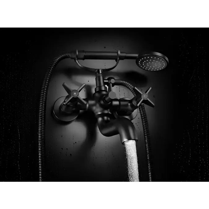 Temisto, Bath mixer, with shower set