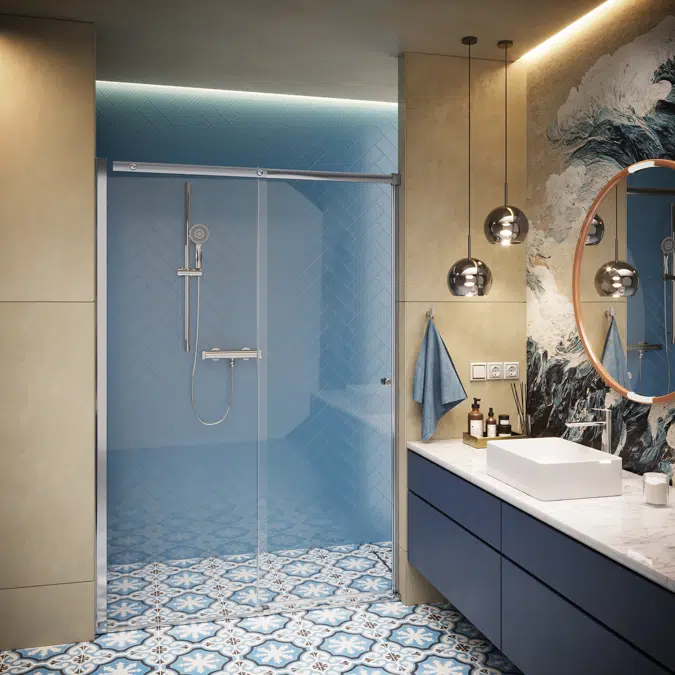 Kerria Plus, Shower door 140 cm - sliding