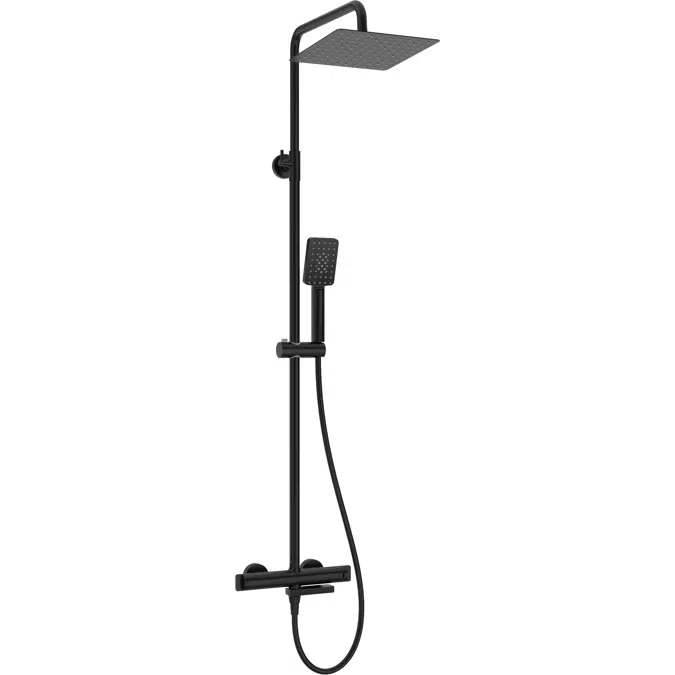 Shower column with bathtub mixer - thermostatic