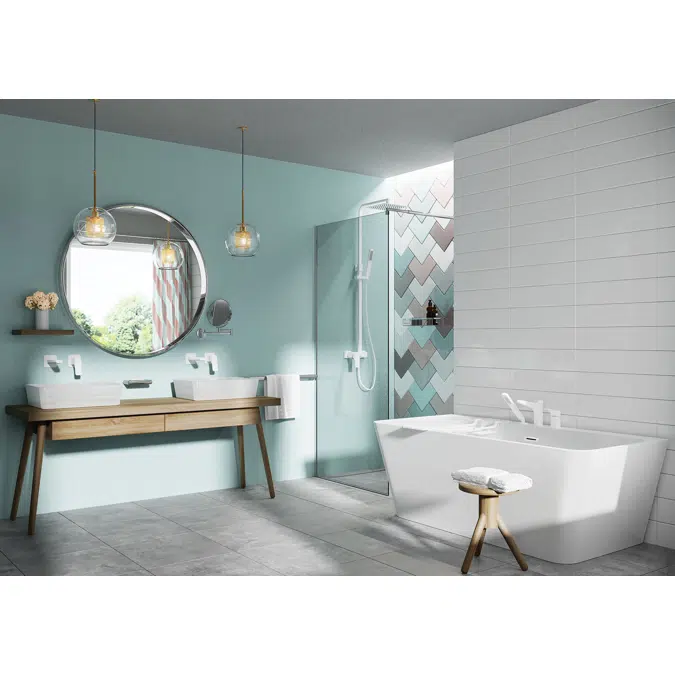Kerria Plus, Shower wall / walk-in 100 cm