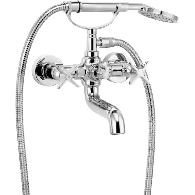 Temisto, Bath mixer, with shower set