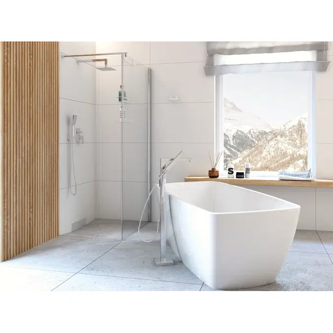 Anemon, Acrylic bathtub freestanding rectangular - 150 cm