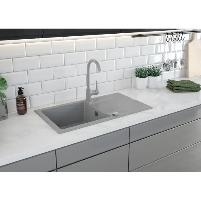 Evora, Granite sink, 1-bowl with drainer