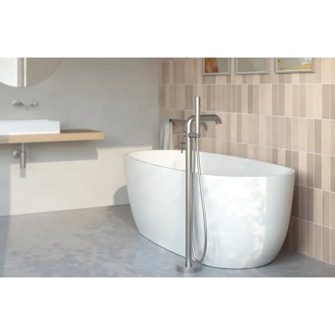 Silia, Bath mixer freestanding with shower set