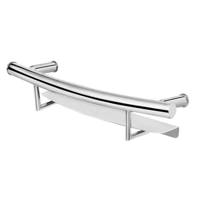 BIM objects Free download! Vital, Wallmounted grab bar with shelf