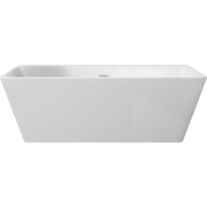 Hiacynt, Acrylic bathtub back-to-wall/freestanding rectangular - 160 cm