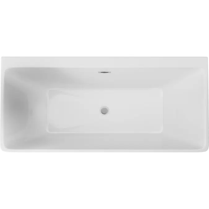 Hiacynt, Acrylic bathtub back-to-wall/freestanding rectangular - 160 cm