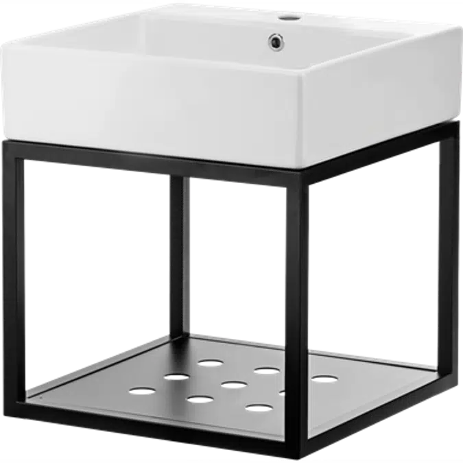 TEMISTO Wall-mounted bathroom console, with washbasin - 60x50 cm