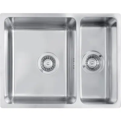 Image for Egeria, Steel sink 1.5-bowl undermount