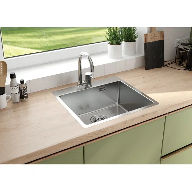 Olfato, Steel sink 1-bowl