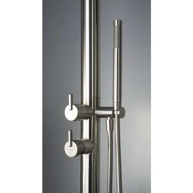 Silia, Floor-mounted shower column, for garden or bathroom (outdoor/indoor)